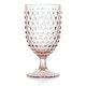 preview thumbnail 2 of 4, Martha Stewart 6Pc 14.2oz Glass Hobnail Goblet Drinkware Set Pink - 3.5x3.5x6.75