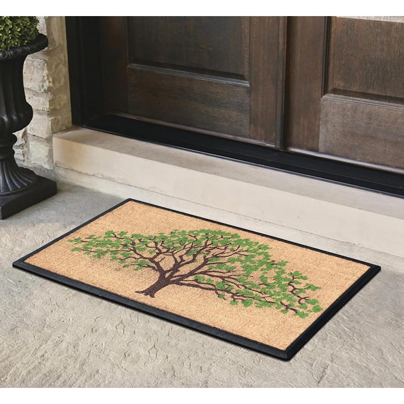 A1HC Natural Coir & Rubber Door Mat, 30x48, Thick Durable Doormats for Outdoor Entrance