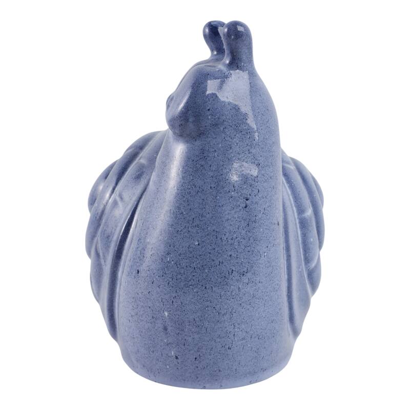Pottery Clay Decorative Garden Statue Snail Sculpture Reactive Finish