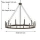 preview thumbnail 17 of 41, Update 12-light 40In Modern Farmhouse Wagon Wheel Chandelier