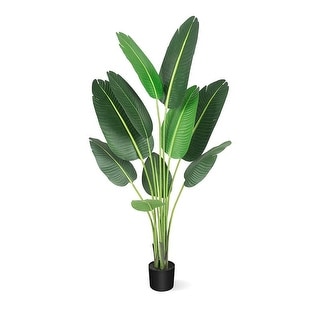 5 Ft Artificial Tree Bird of Paradise Artificial Plant with Trunks Faux Plant Palm Tree - 6.3x6.3x60in
