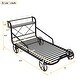 preview thumbnail 16 of 21, Twin Size Metal Car Bed with Four Wheels, Guardrails and X-Shaped Frame Shelf