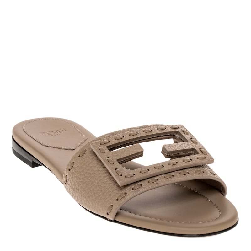 Fendi Baguette Slides - Gray - 38 EU