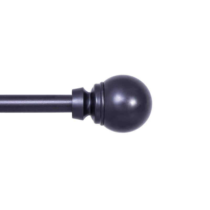 Kenney® Mae 5/8" Standard Decorative Window Curtain Rod, 28-48", Black