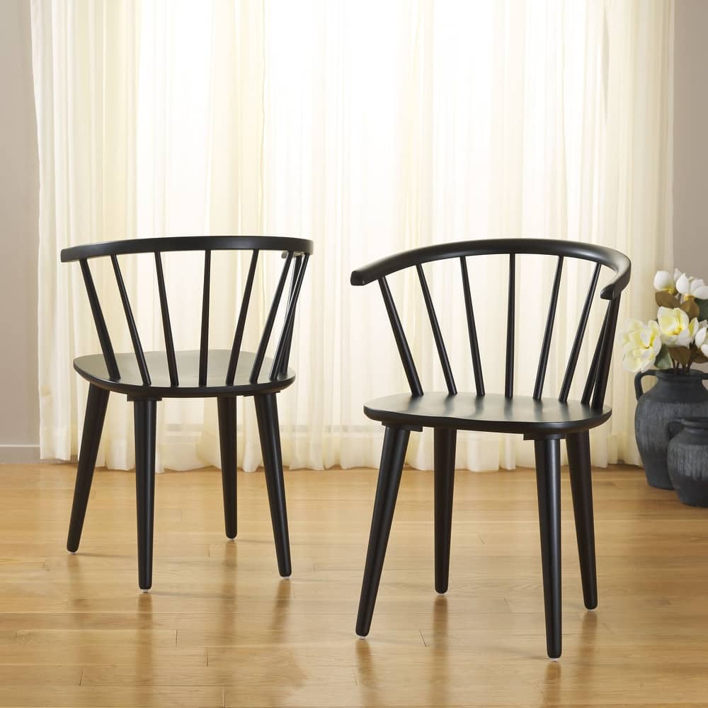 SAFAVIEH Home Blanchard 18-inch Curved Spindle Side Chair [SET of 2] - 21"W x 21"D x 30"H