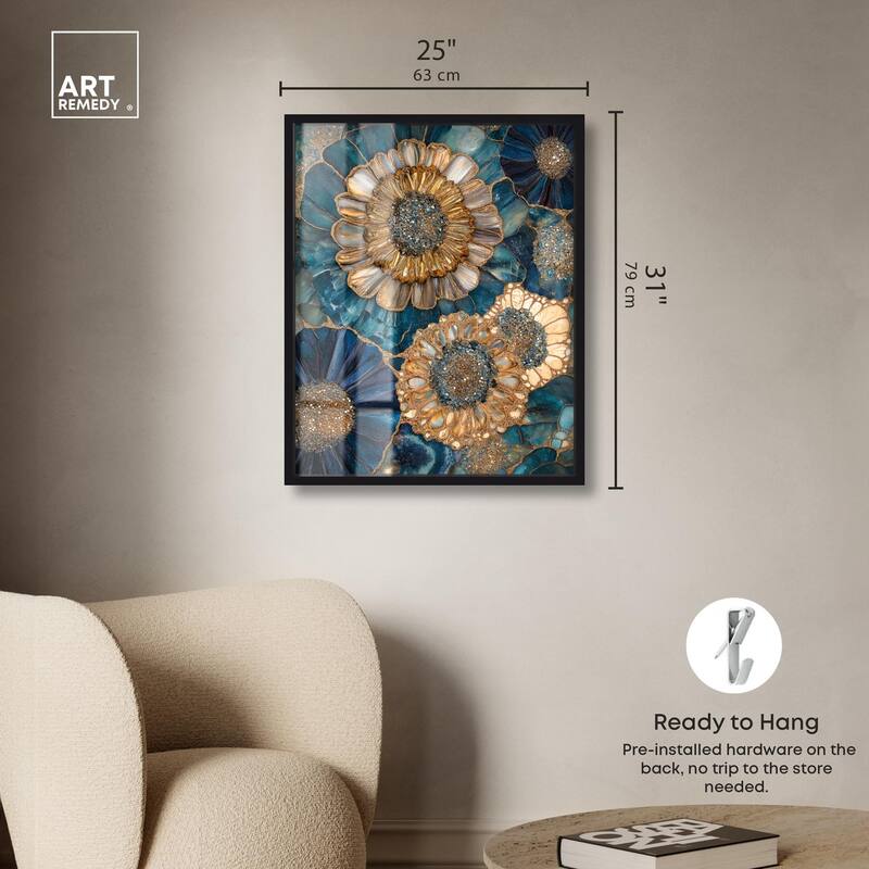 Opulent Geode I Shadowbox by Art Remedy