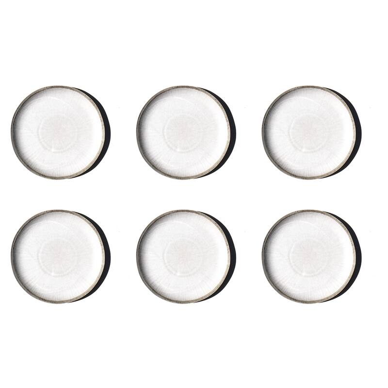 Abode Homewares Coastal Reactive NewWave Melamine Salad Plate - White - 8.5" - Set of 6 - White