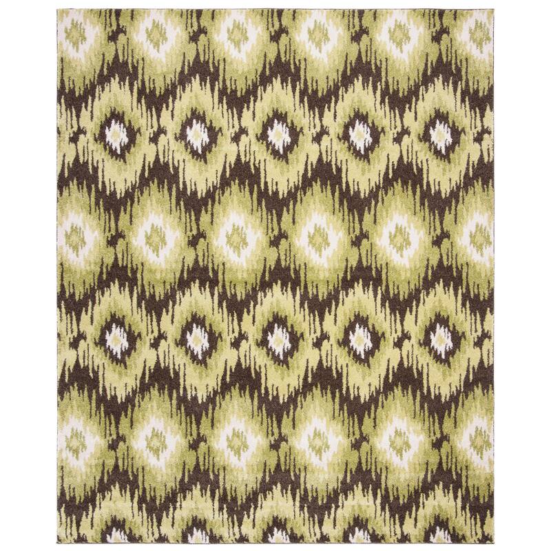 SAFAVIEH Retro Deliah Distressed Modern Abstract Rug - 8' x 10' - Dark Brown/Green