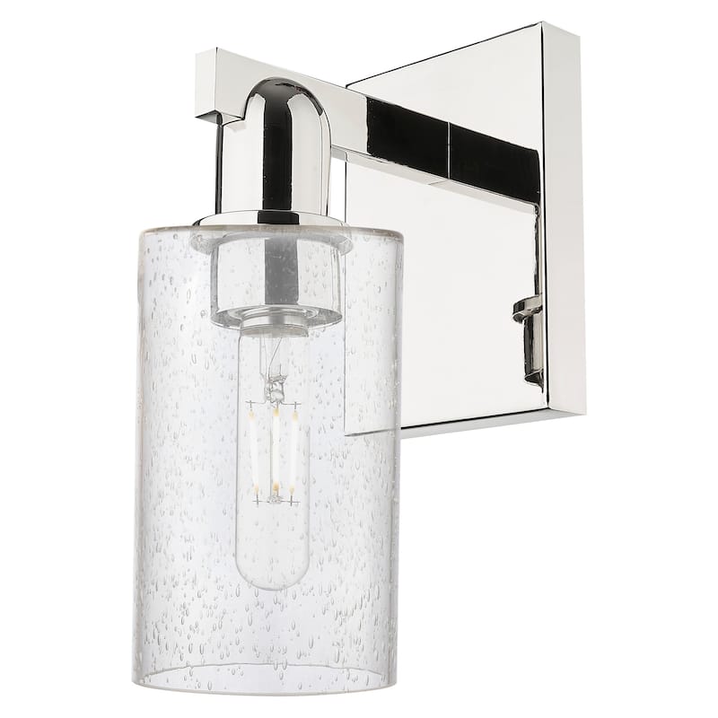 Innovations Lighting 716-1W-11-5 Clymer Sconce Clymer 11" Tall Wall - Polished Nickel / Seedy