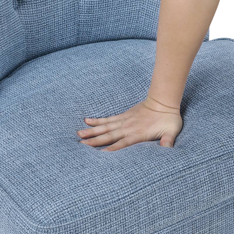 Astor 26" Textured Accent Chair - Button-tufted Chair Back