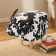 preview thumbnail 20 of 18, Velvet Wood Cow-Shaped Ottoman