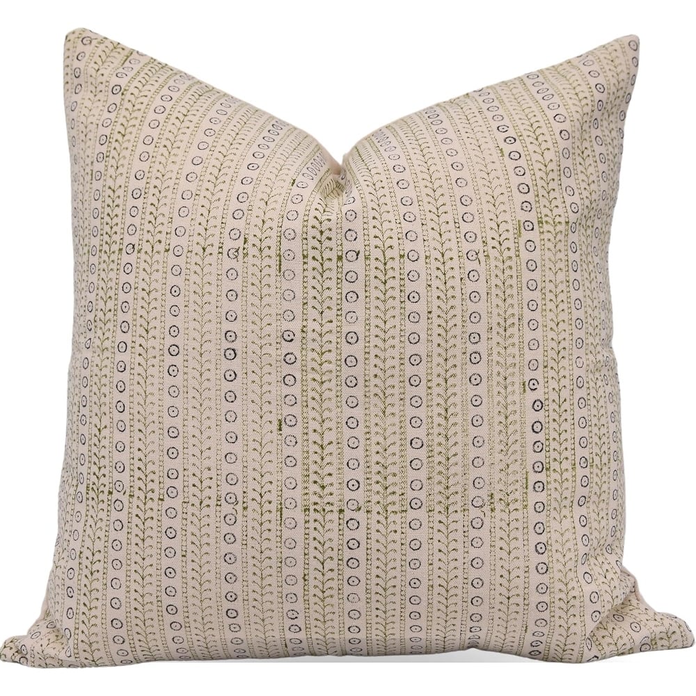 Fabdivine Handmade Cotton Throw Pillow Cover Floral Decorative Home Accent, Ethynic Lehariya