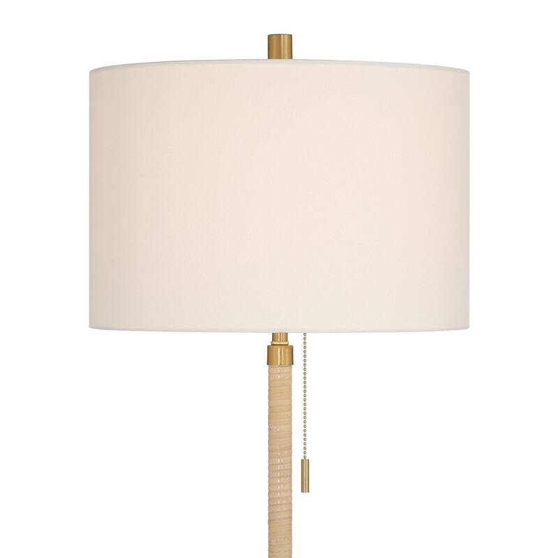 Acroma 61" Traditional Floor Lamp with Drum Lampshade - 1-light