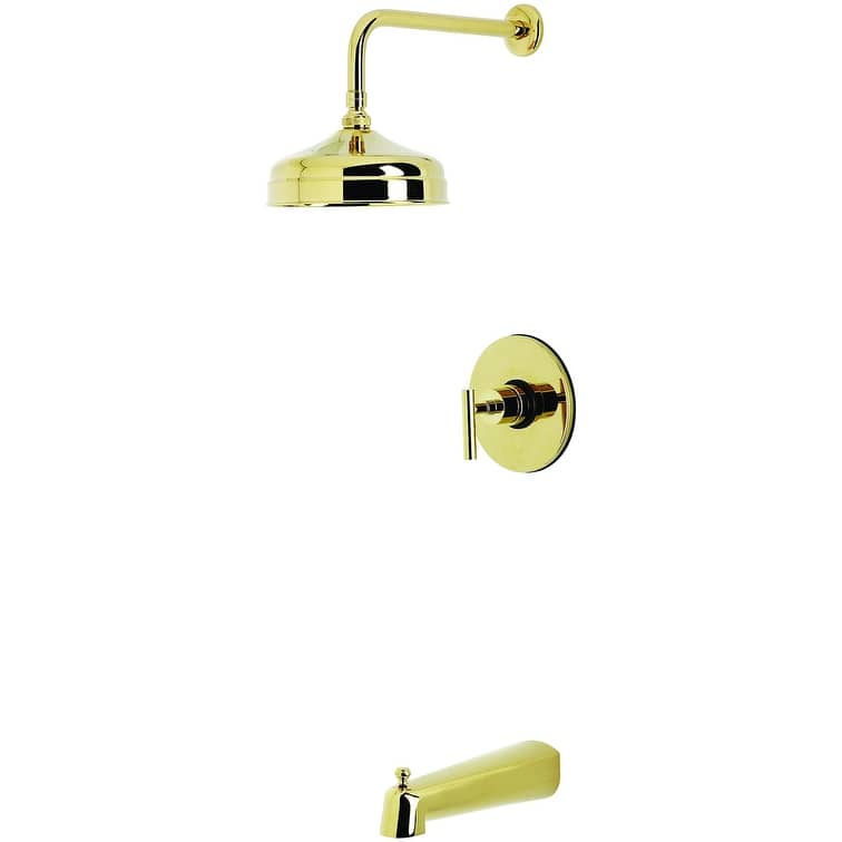 Kingston Brass KB633.CML Manhattan Tub and Shower Trim Package with - Polished Brass