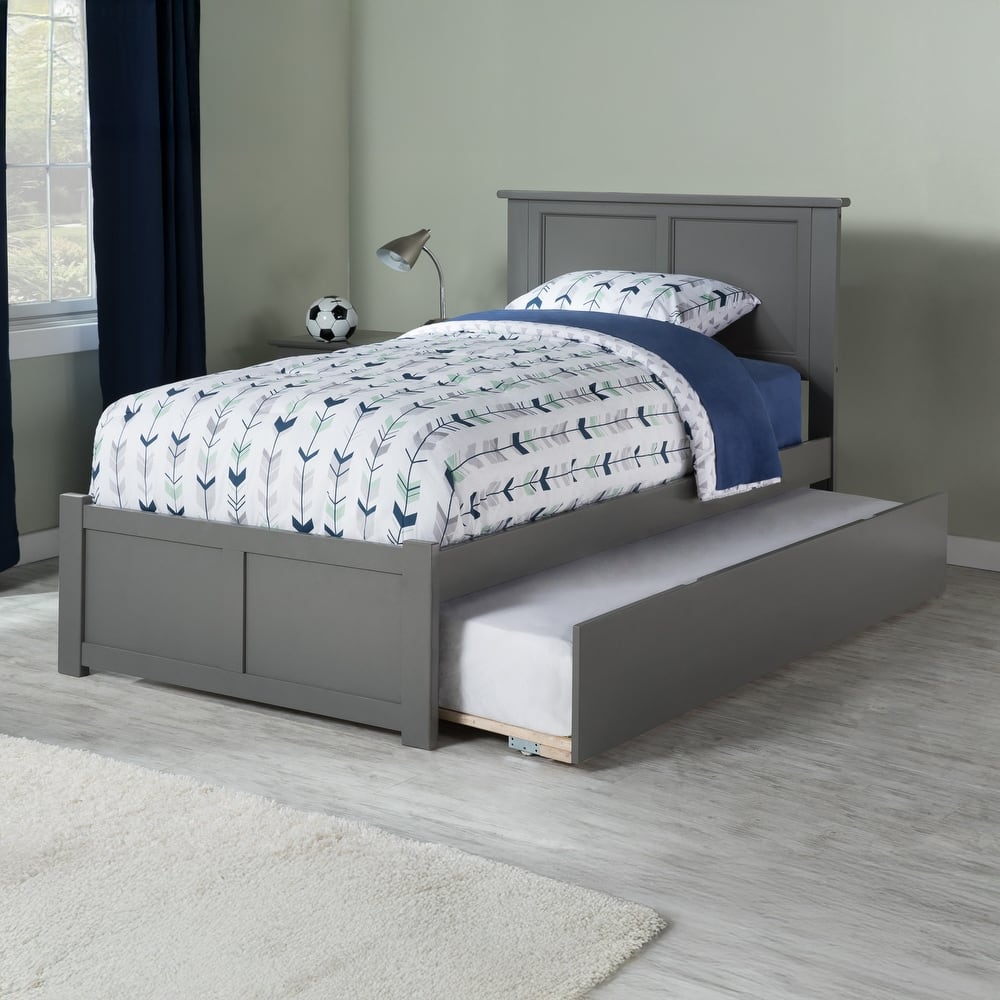 AFI Madison Platform Bed with Footboard & Twin XL Trundle