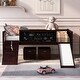 preview thumbnail 49 of 62, Kids Twin Size Low Loft Bed with Rope Climbing Frame, Slide, Double-Sided Chalkboards and Lockable Underbed Storage Boxes Espresso - Twin