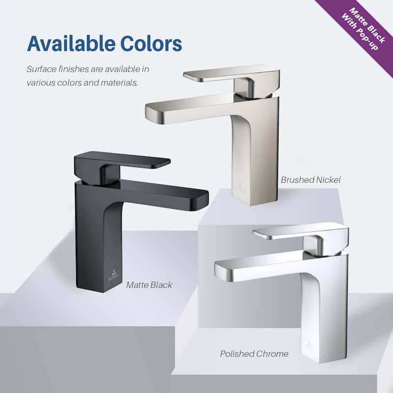 Solid Brass Lead-free Single-handle High Arc Bathroom Faucet