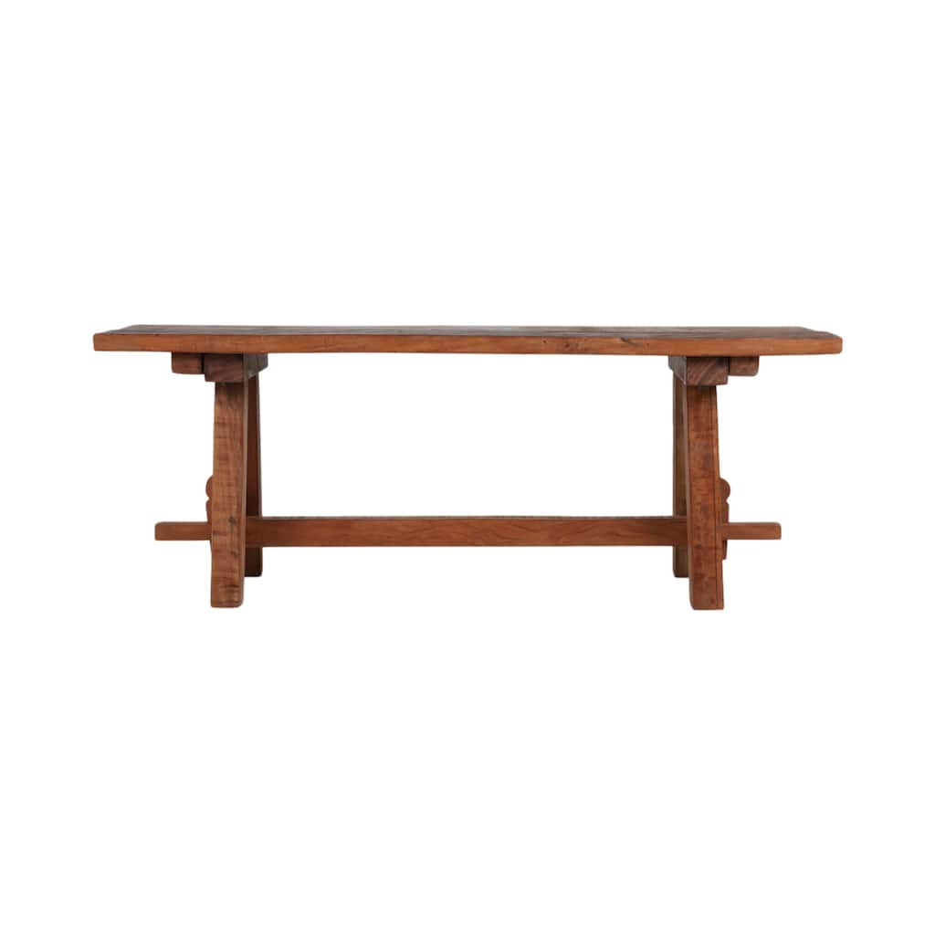 Solid Wood Bench with Natural Finish Accent Seating - 48" Brown