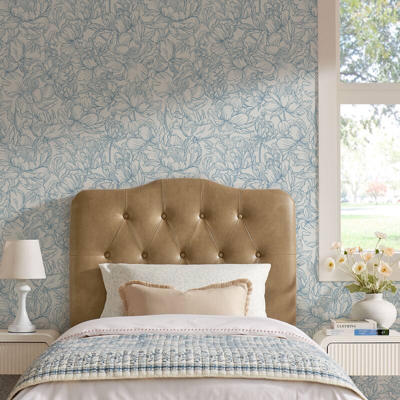 Annabel Faux Leather Headboard - Toast - Twin