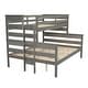preview thumbnail 19 of 20, Wood Twin over Queen Bunk Bed with Ladder