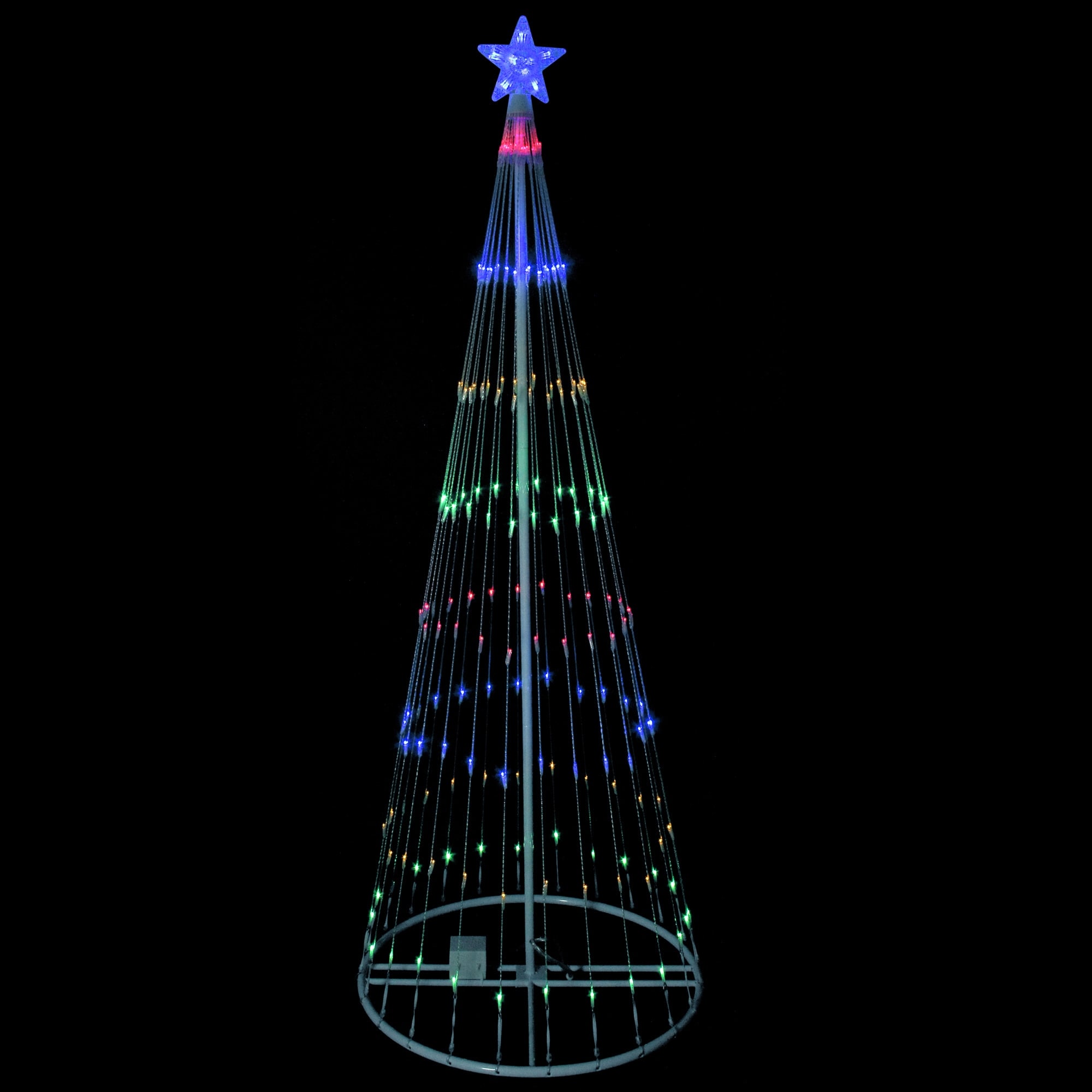 LED Lighted Show Cone Christmas Tree Outdoor Decoration - 12' - Multicolor
