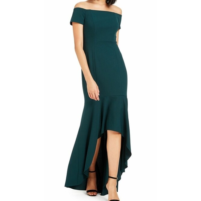 Calvin klein off the shoulder high low dress Clearance