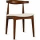 preview thumbnail 52 of 96, Set of 2 Kennedy Elbow Chairs Farmhouse Wooden Dining Chairs With PU Leather Or Fabric Cushion Seat, Modern Accent Side Chairs