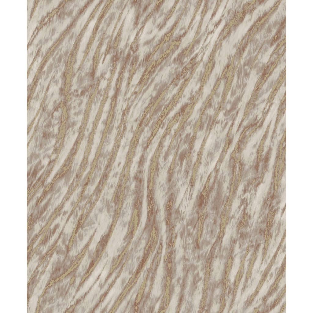 Fine Decor Arran Rose Gold Swirling Stripe Wallpaper