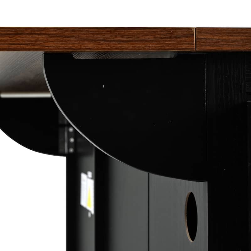 54.5″ Farmhouse Rolling Kitchen Island Cart with Power Outlets