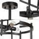 preview thumbnail 6 of 6, Modern Farmhouse 4-Light Metal Black Drum Semi-flush Mount Foyer Lights - W11.8"xH14"