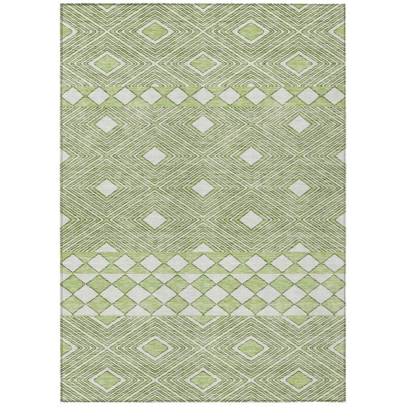 HomeRoots Geometric Transitional Rectangle Outdoor Rug