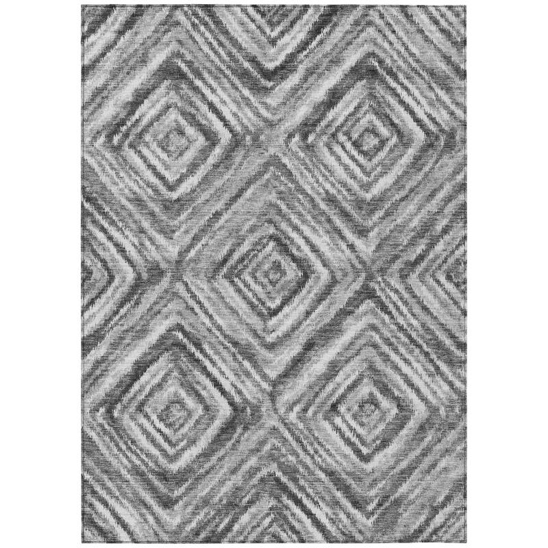 HomeRoots Geometric Transitional Rectangle Outdoor Rug