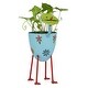preview thumbnail 2 of 5, Blue Metal Farmhouse Planter 19 x 16 x 8 - 16 x 8 x 19