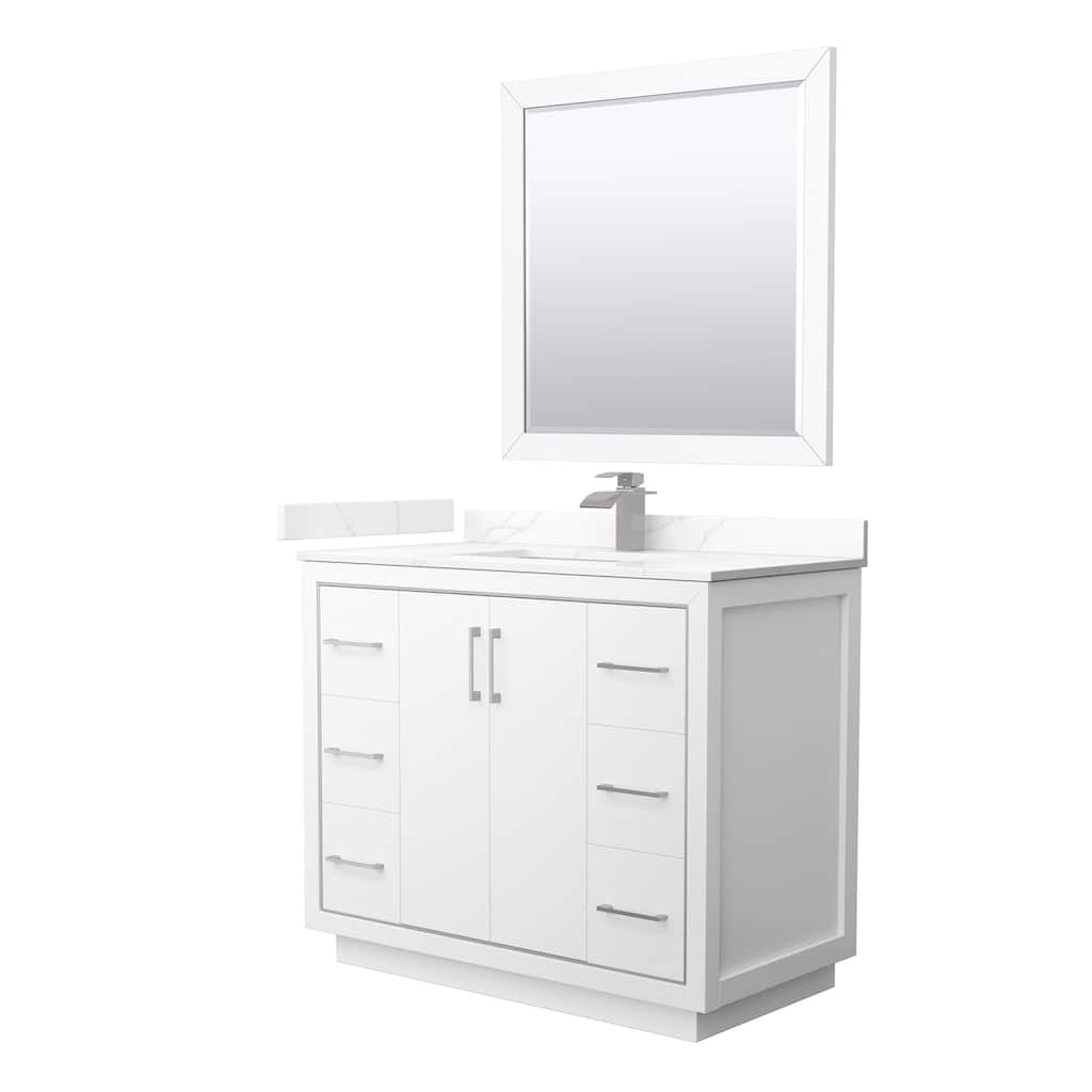 Wyndham Collection WCF111142S-QTZ-UNSM34 Icon 42" Free Standing Single