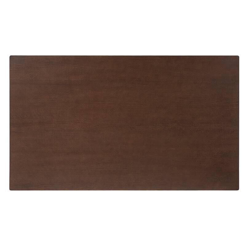 60" Rubber Wood Farmhouse Rectangular Dining Table