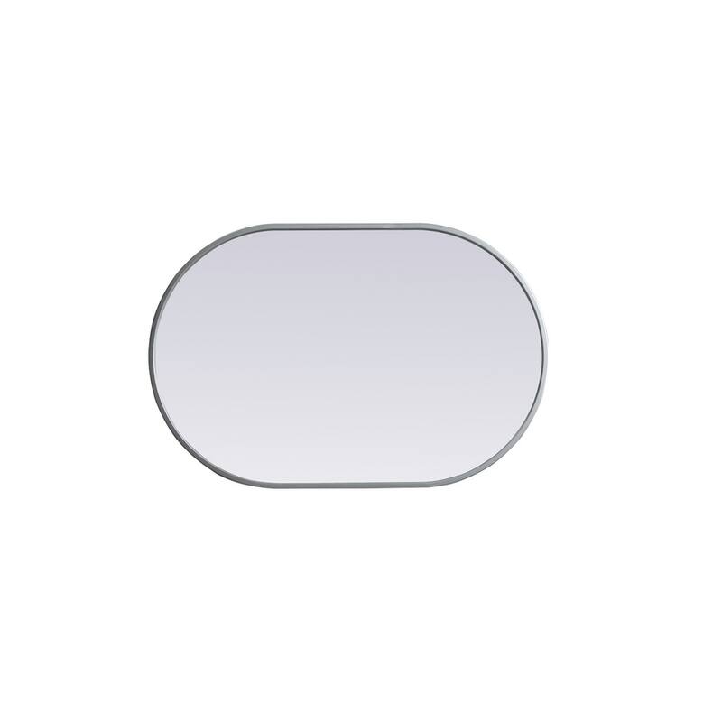 Indigo Home Metal Frame Oval Mirror 20x30 Inch