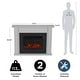 preview thumbnail 4 of 10, Tejon 52" Slim Electric Fireplace in Bone White by Real Flame