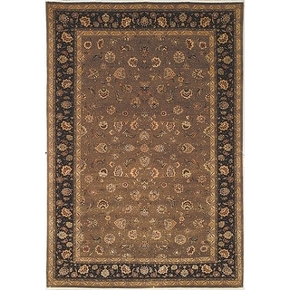 SAFAVIEH Couture Hand-knotted Tabriz Floral Elfrun Traditional Oriental Wool Rug with Fringe