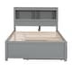 preview thumbnail 22 of 22, Full Size Platform Bed Frame with Trundle, Storage Drawers, USB Ports, and Shelves for Bedroom, Easy to Assemble, White