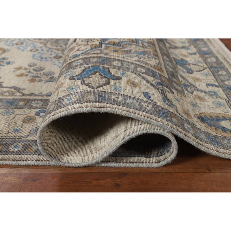 Traditional Tabriz Persian Vintage Rug Handmade Wool Carpet - 6'5" x 9'3"