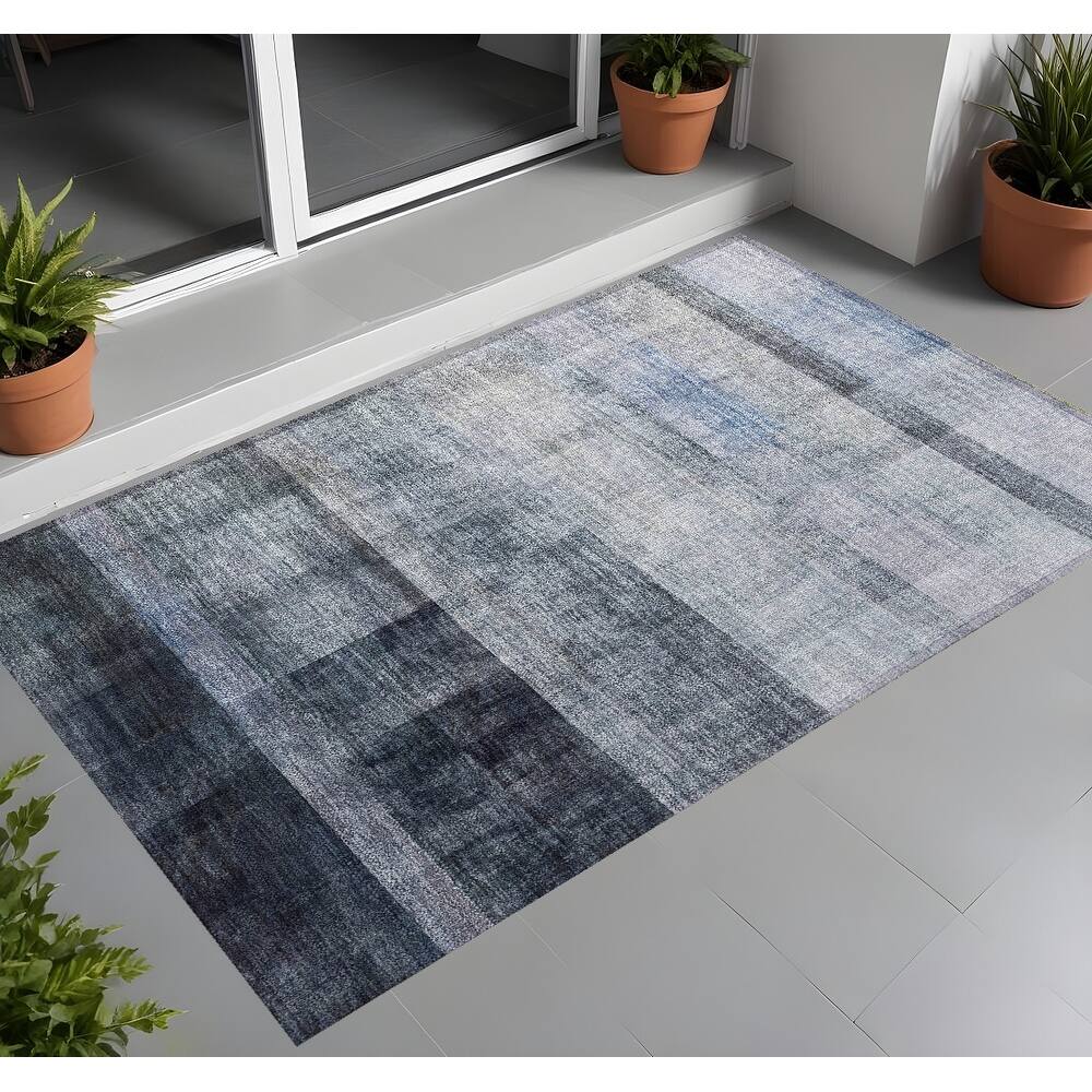 Alrito Ombre Weather Resistant Blended Style Outdoor Rug