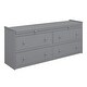 preview thumbnail 16 of 33, Full Size Loft Bed Kids Bed with Retractable Desk and Drawers, Solid Wood with Lateral Portable Desk and Shelves