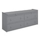 preview thumbnail 17 of 16, Functional Full Size Wooden Loft Bed with Retractable Writing Desk and 4 Drawers, Solid Construction, Versatility galore, Grey