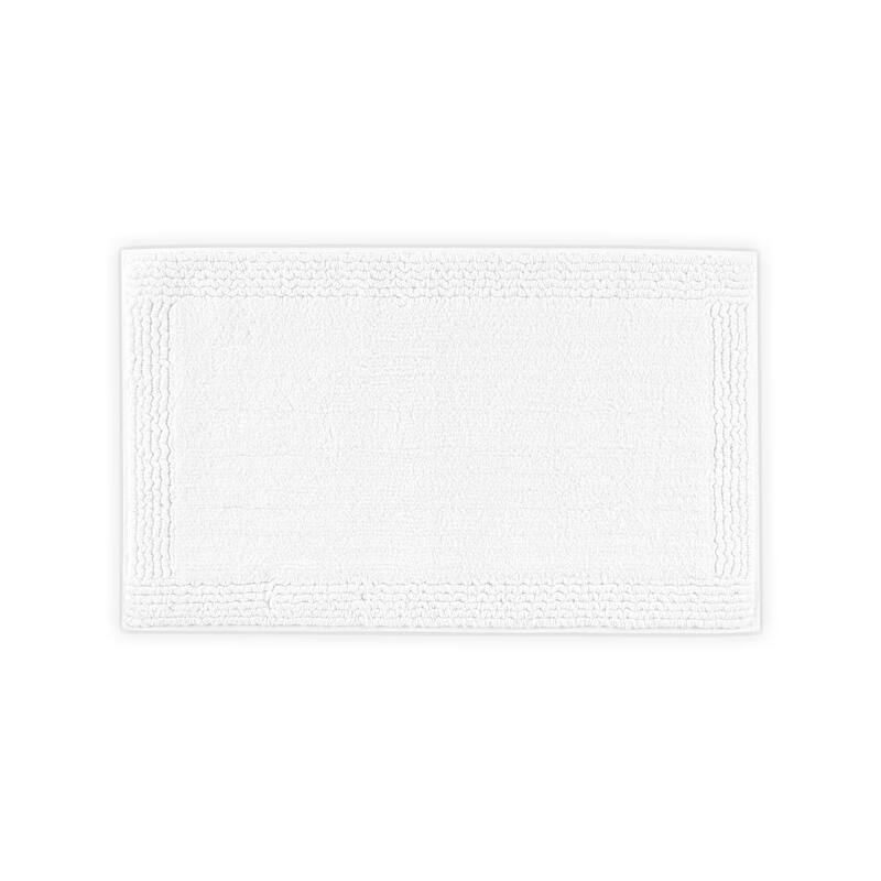 1 PCS 17x24" Cotton Tufted 3000 GSM Reversible Bath Rug White
