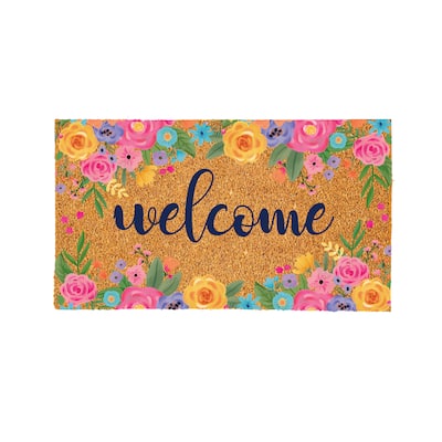 Welcome Spring Blossom Coir Mat