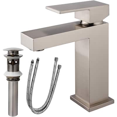 Single Hole Bathroom Faucet with Pop-up Drain