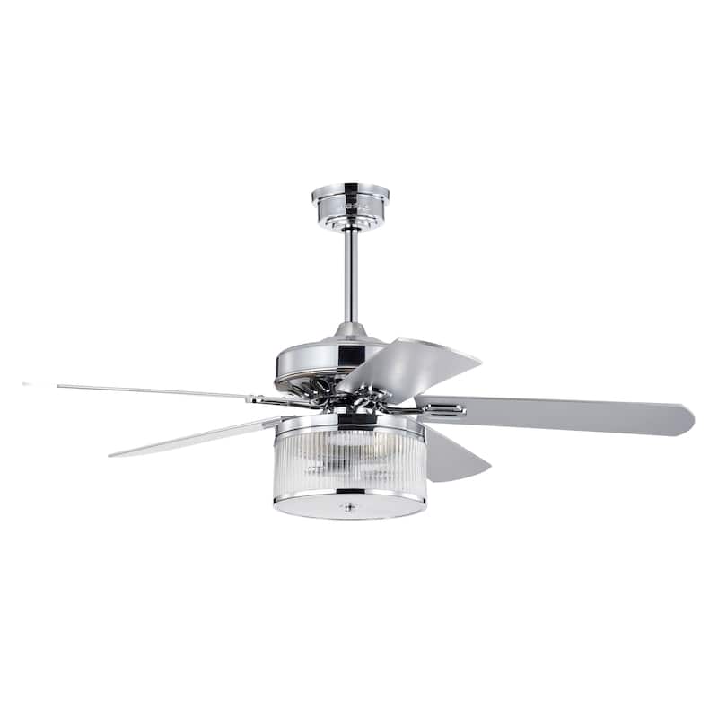 Chrome 52 Inch Polished Finish Ceiling Fan with Remote