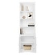 preview thumbnail 1 of 18, Tall Bookcase with 2 Shaker Doors, White White