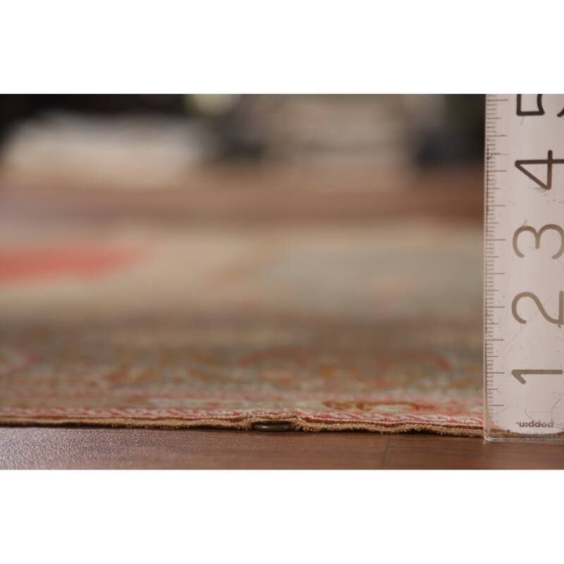 Hand Knotted Oriental Silk Carpet Transitional Geometric Multi-Colored Anatolian Area Rug - 7' 6'' X 4' 0''