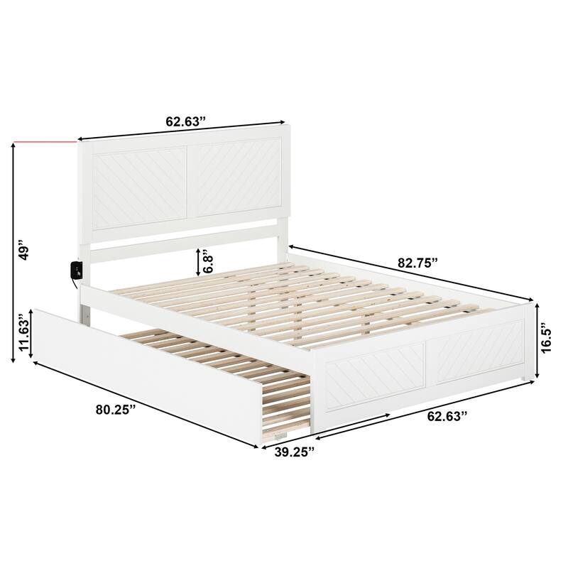AFI, Canyon Platform Bed with Matching Footboard & Trundle